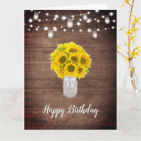 Rustieke Zonnebloemen String Lights Mason Jar Verj