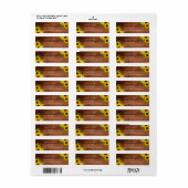 Rustieke zonnebloemen varen retour adres labels (Full Sheet)