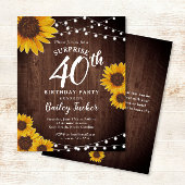 Rustieke zonnebloemen verrassing 40e verjaardag ui