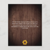 Rustieke zonnebloemen verrassing 40e verjaardag ui (Achterkant)