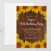 Rustieke zonnebloemen | Verrassing 50ste verjaarda Kaart (Voorkant / Achterkant)