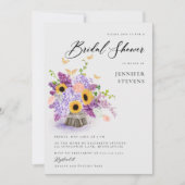 Rustieke Zonnebloemen Vlinders Modern Vrijgezellen Kaart (Voorkant)