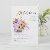 Rustieke Zonnebloemen Vlinders Modern Vrijgezellen Kaart (Staand voorkant)