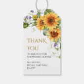 Rustieke Zonnebloemen Vrijgezellenfeest Cadeau Lab Cadeaulabel (Voorkant)