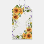 Rustieke Zonnebloemen Vrijgezellenfeest Cadeau Lab Cadeaulabel (Achterkant)
