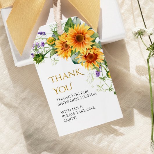 Rustieke Zonnebloemen Vrijgezellenfeest Cadeau Lab Cadeaulabel
