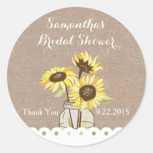 Rustieke Zonnebloemen Vrijgezellenfeest Sticker