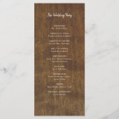 Rustieke zonnebloemen | Waterverf Trouwprogramma Programmakaart (Achterkant)