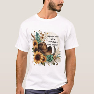 Rustieke Zonnebloemen Zeg wat je Denkt Heren T-shi T-shirt