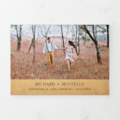 Rustieke zonnebloemolie lantaarn Alles in één brui Drieluik Uitnodiging (Cover)