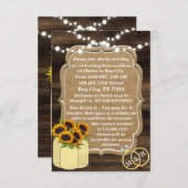 Rustieke Zonneschijn Houten Lichten Trouw Inzetstu Kaart (Voorkant / Achterkant)