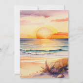 Rustieke Zonsondergang Strand Save The Date Kaarte (Achterkant)