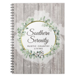 Rustieke Zuidelijke Aquarel Katoen & Botanisch Blo Notitieboek