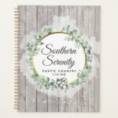 Rustieke Zuidelijke Aquarel Katoen & Botanisch Planner (Voorkant)