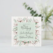 Rustieke Zuidelijke Katoen & Houten Uitnodiging va (Staand voorkant)