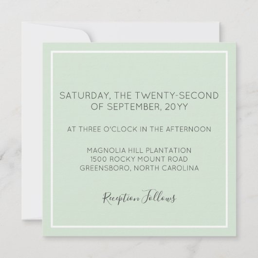 Rustieke Zuidelijke Katoen & Houten Uitnodiging va (Achterkant)