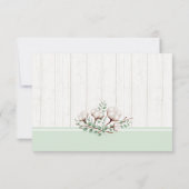 Rustieke Zuidelijke Katoen & Schuur Houten Bruilof RSVP Kaartje (Achterkant)