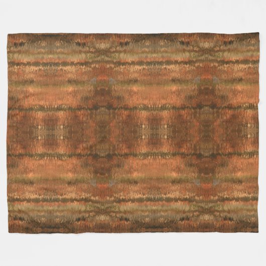 Rustieke Zuidwest Bruin Patroon Fleece Deken (Voorkant (Horizontaal))