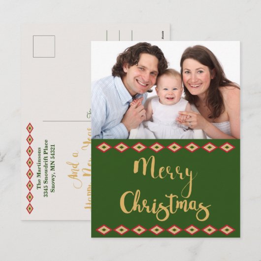 Rustieke Zuidwest Kerstmis Custom Vakantie Foto Feestdagenkaart (Voorkant / Achterkant)