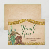 Rustieke Zuidwest Spaanse cowboy verjaardag Bedankkaart (Voorkant / Achterkant)