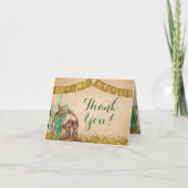 Rustieke Zuidwestelijke Cowboy Verjaardag Gevouwen Bedankkaart (Voorkant)