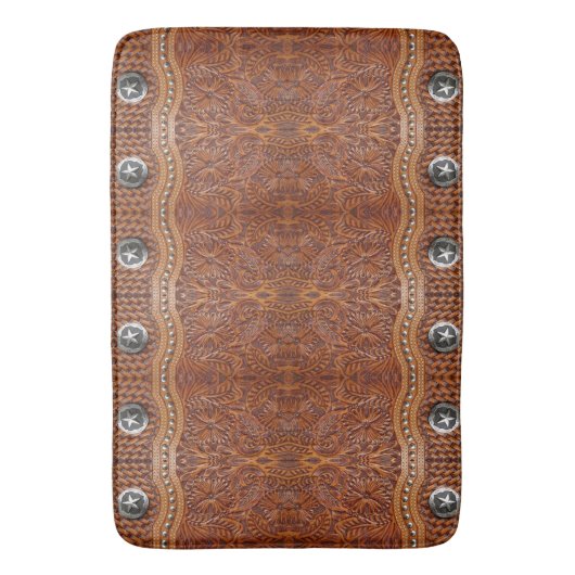 Rustieke Zuidwesten Cowboy Westerne Country Patter Badmat (Voorkant Verticaal)