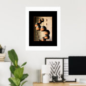 Rustieke Zuidwesterse Stilleven Klei Windklokken Poster (Thuiskantoor)