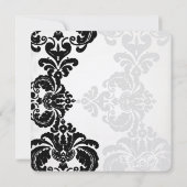 Rustieke  Zwart Damask Bruiloft Save the Date Kaart (Achterkant)