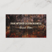 Rustieke zwart gebrande Sinaasappel grunge  textuu Visitekaartje (Voorkant)