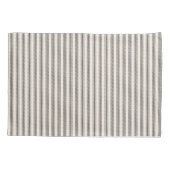 Rustieke zwart gestreepte Franse Ticking Kussen Ho Kussensloop (Achterkant-Links)