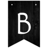 Rustieke Zwart Houten Vrijgezellenfeest Decor Bann Vlaggetjes (Tweede vlag)