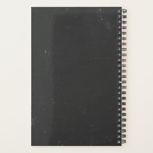 Rustieke zwart-wit bruid en bruidegom bruiloft planner (Achterkant)