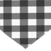 Rustieke zwart-wit buffelplaid tafelkleed (Gekanteld)