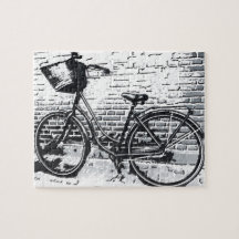 Rustieke zwart wit  fiets