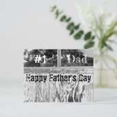 Rustieke zwart-wit foto # 1 papa Vaderdag Feestdagenkaart (Staand voorkant)