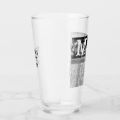 Rustieke zwart-wit foto beste papa ooit Initiaal Glas (Rechts)