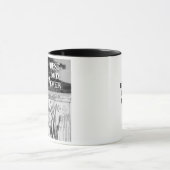 Rustieke zwart-wit foto beste papa ooit Initiaal Mok (Midden)