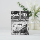 Rustieke zwart-wit foto Beste papa Vaderdag Feestdagenkaart (Staand voorkant)
