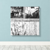 Rustieke zwart-wit foto van hout en ramen canvas afdruk (Insitu (Houten vloer))