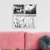 Rustieke zwart-wit foto van hout en ramen canvas afdruk (Insitu (Woonkamer))