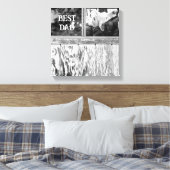 Rustieke zwart-wit foto van hout en ramen canvas afdruk (Insitu (Slaapkamer))