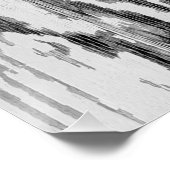 Rustieke zwart-wit foto van hout en ramen perfect poster (Hoek)