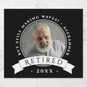 Rustieke zwart-wit pensioen Man Opa Foto Bier Etiket (Enkel label)