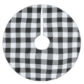 Rustieke zwart-witte Buffalo Check Plaid Kerstboom Rok (Voorkant)