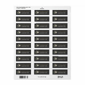 Rustieke Zwarte Boho Bloemige Veer Bruiloft Etiket (Full Sheet)
