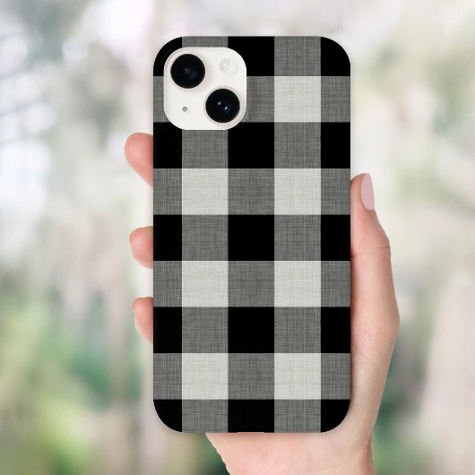 Rustieke Zwarte Buffel Check Case-Mate iPhone Case