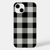 Rustieke Zwarte Buffel Check Case-Mate iPhone Case (Achterkant)