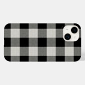 Rustieke Zwarte Buffel Check Case-Mate iPhone Case (Achterkant (horizontaal))
