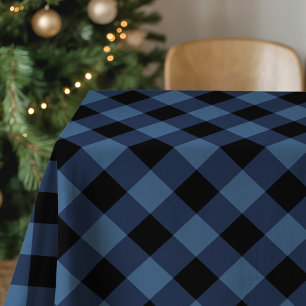Rustieke zwarte en blauwe Buffalo Plaid Tafelkleed