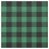 Rustieke zwarte groene buffel plaid stof (Swatch)